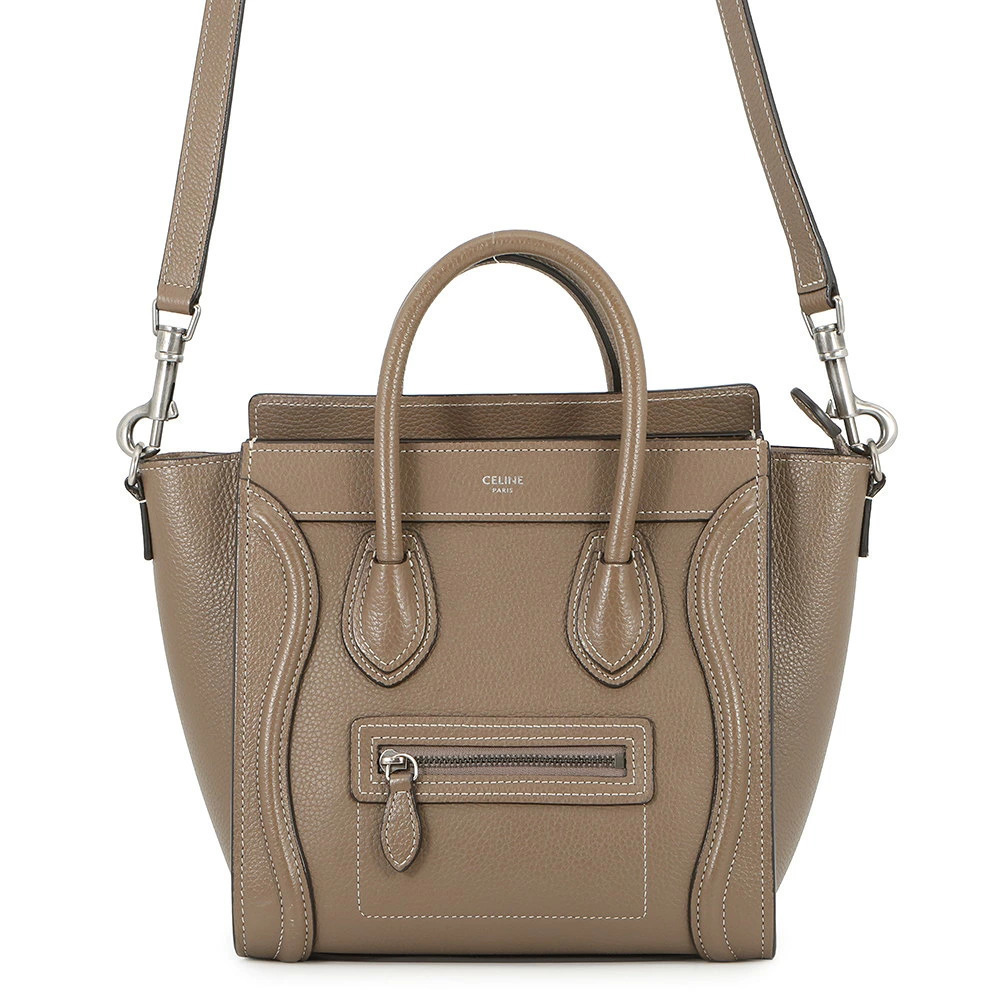 Celine Luggage Shopper Leather Handbag Shoulder Black